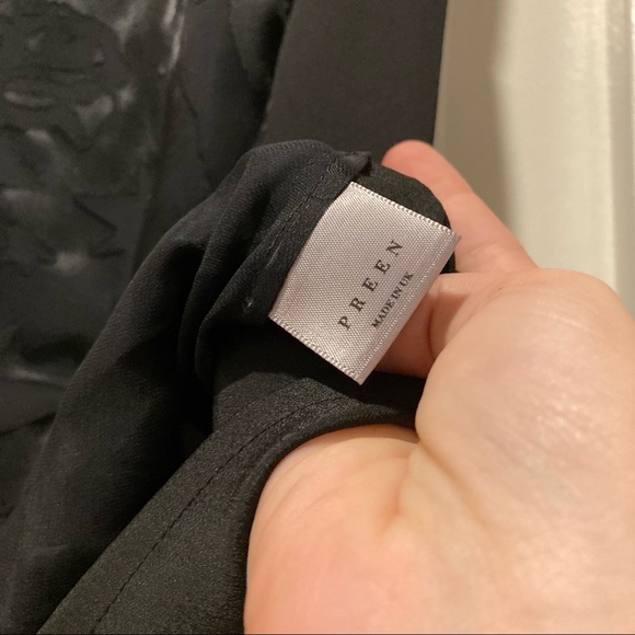 Preen by Thornton Bregazzi Designer Patterened Sleeveless Button Up Top Lace - Picture 11 of 12